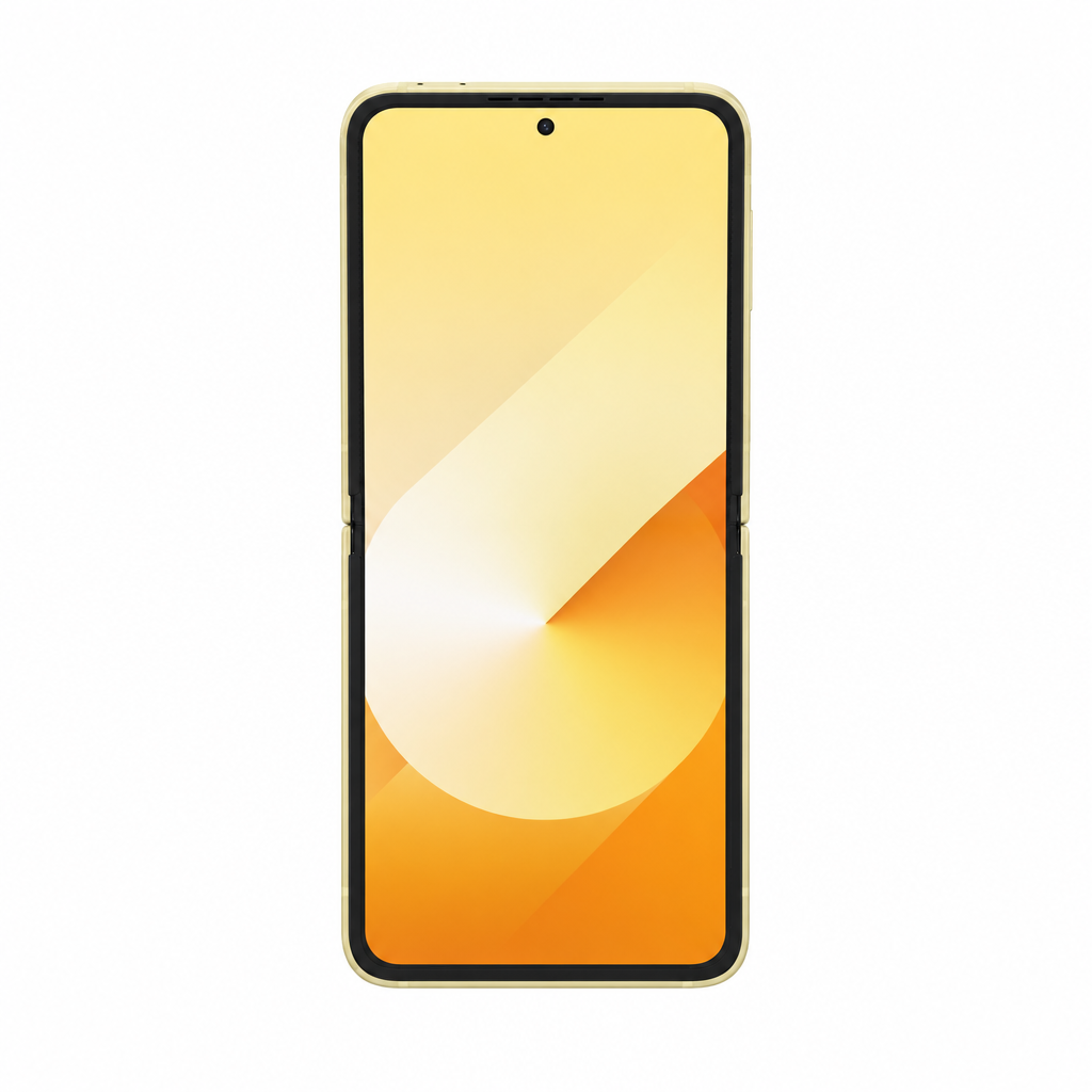 Samsung Galaxy Z Flip6 front-view phone on a white 1000x1000 background with balanced margins