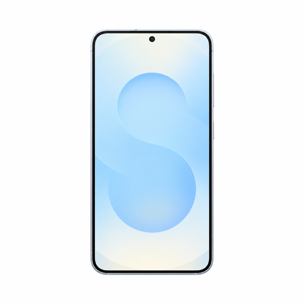 Samsung Galaxy S25 front-view phone on a white 1000x1000 background with balanced margins