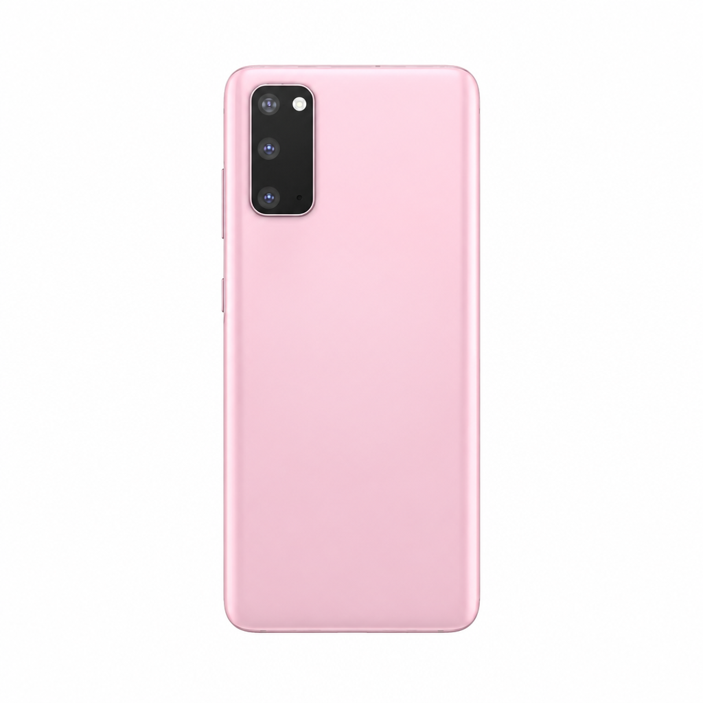 Samsung Galaxy S20 pale pink product image on a white 1000x1000 background with balanced margins