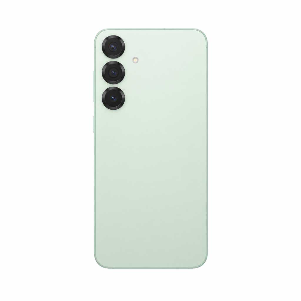 Samsung Galaxy S25 Plus very pale mint-green product image on a white 1000x1000 background with balanced margins